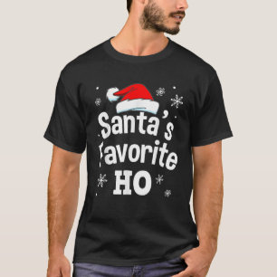 Christmas Santa s Favorite Ho Adult Naughty Pajama T-Shirt