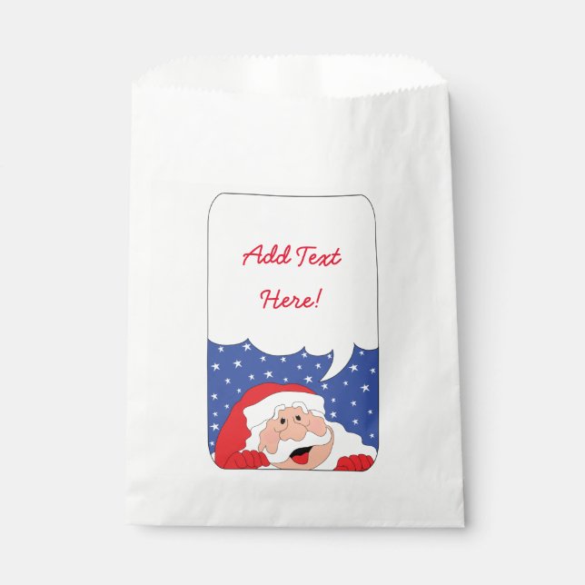 Christmas SANTA SAYS Personalise Favour Bag (Front)