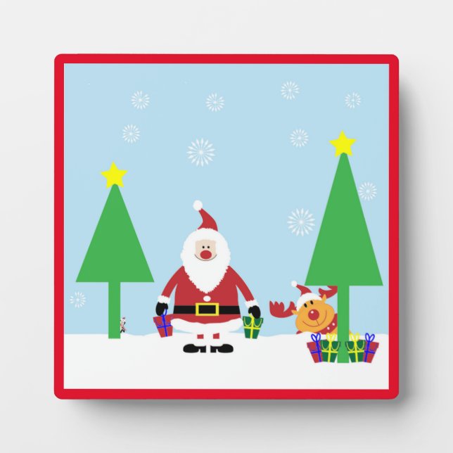 CHRISTMAS SANTA SCENE PLAQUE (Front)
