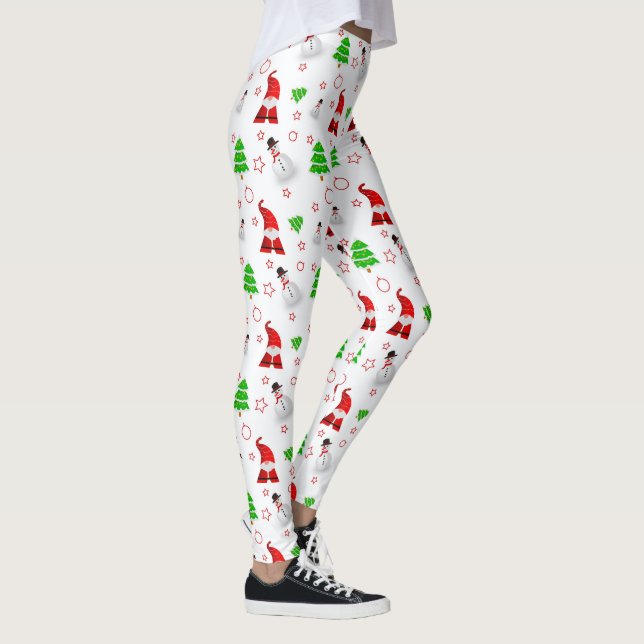 Christmas Santa Snowman Leggings (Right)
