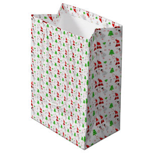 Christmas Santa Snowman Medium Gift Bag