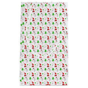 Christmas Santa Snowman Small Gift Bag