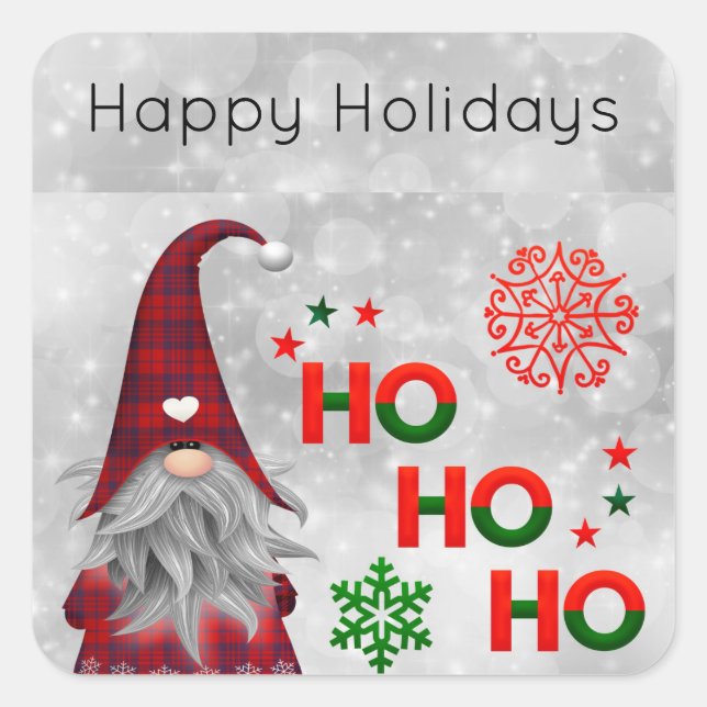 Christmas Santa Square Sticker (Front)