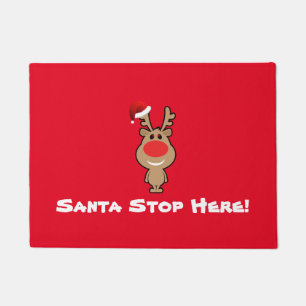 Christmas Santa Stop Here Doormat