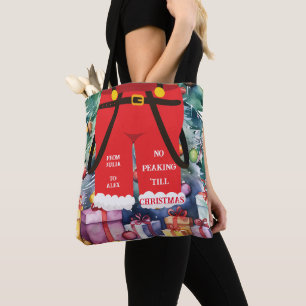 Christmas Santa Suit Funny 2025 Holiday Gift Treat Tote Bag
