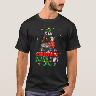 Christmas Santa Truck Monster Elf Pajama Xmas Fami T-Shirt