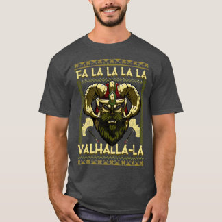 Christmas Santa Viking Fa La La La La Valhalla La T-Shirt