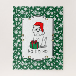 Christmas Santa West Highland White Terrier Westie Jigsaw Puzzle