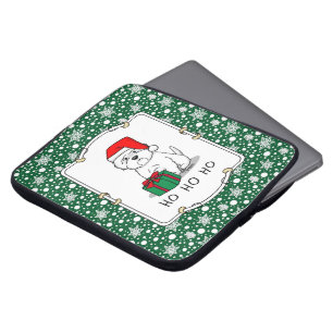 Christmas Santa West Highland White Terrier Westie Laptop Sleeve