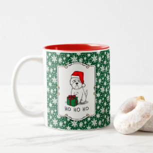 Christmas Santa West Highland White Terrier Westie Two-Tone Coffee Mug