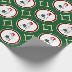Christmas Santa West Highland White Terrier Westie Wrapping Paper