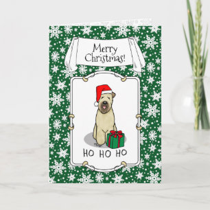 Christmas Santa Wheaten Terrier (wheaten 1b2) Cute Card