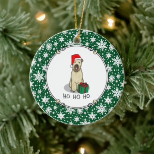 Christmas Santa Wheaten Terrier (wheaten 1b2) Cute Ceramic Ornament