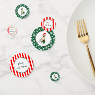 Christmas Santa Wheaten Terrier (wheaten 1b2) Cute Confetti