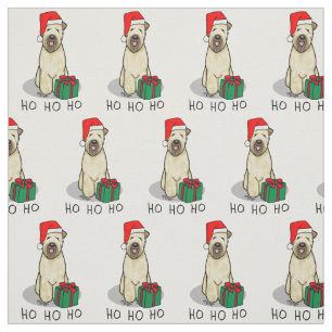 Christmas Santa Wheaten Terrier (wheaten 1b2) Cute Fabric