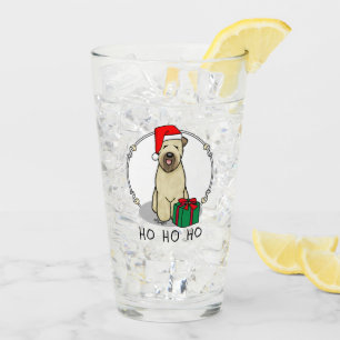 Christmas Santa Wheaten Terrier (wheaten 1b2) Cute Glass