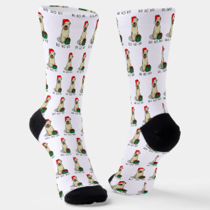 Christmas Santa Wheaten Terrier (wheaten 1b2) Cute Socks