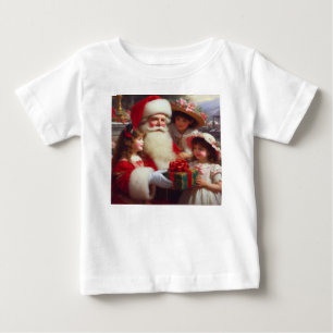Christmas Santa with Children 1 Baby T-Shirt