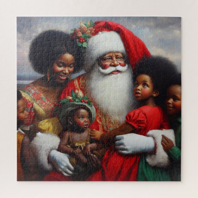Christmas Santa With Children 7 Jigsaw Puzzle (Vertical)