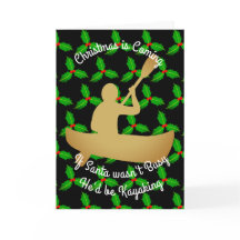 Christmas Santa Would be Kayaking