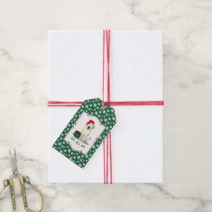 Christmas Santa Yellow Labrador Retriever Cute Gift Tags