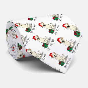 Christmas Santa Yellow Labrador Retriever Cute Tie