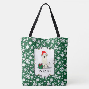 Christmas Santa Yellow Labrador Retriever Cute Tote Bag