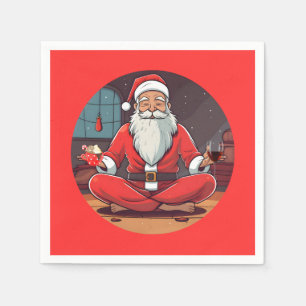 Christmas Santa Yoga Pose Napkin