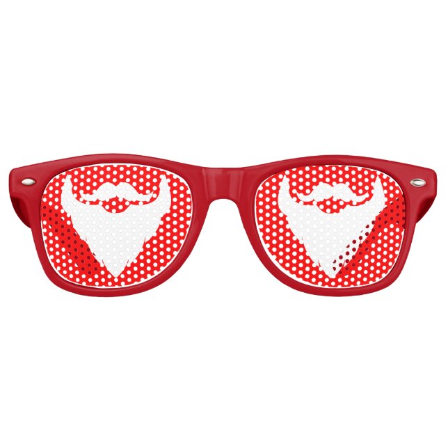 Christmas Santa's beard party glass Retro Sunglasses (Front)