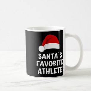 Christmas Santa's Favorite Athlete Funny Pajama At Coffee Mug