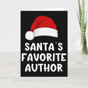 Christmas Santa's Favorite Author Funny Xmas Pajam Card