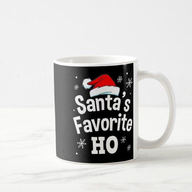 Christmas Santa's Favorite Ho Shirt, Adult Naughty Coffee Mug (Right)