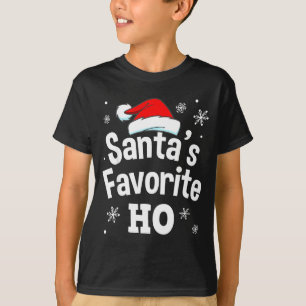 Christmas Santa's Favorite Ho Shirt, Adult Naughty T-Shirt