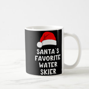 Christmas Santa's Favorite Water Skier Skiing Ski  Coffee Mug