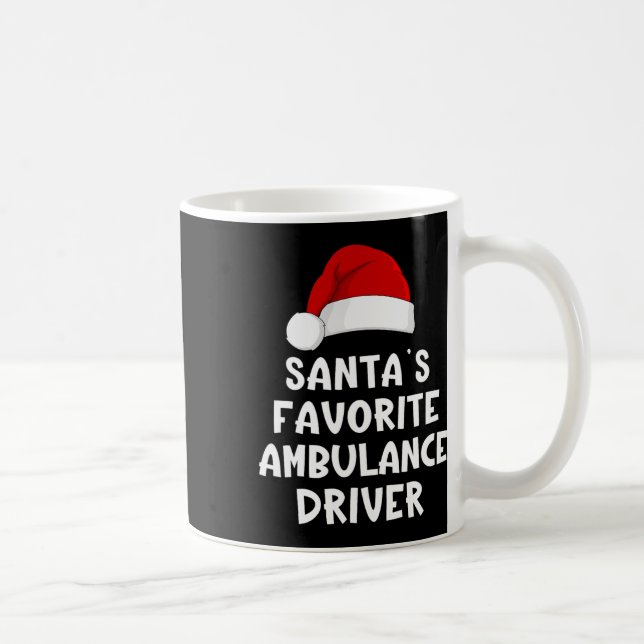Christmas Santa's Favourite Ambulance Driver Funny Coffee Mug (Right)