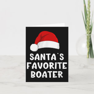 Christmas Santas Favourite Boater Funny Pajama Boa Card