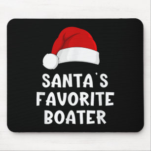 Christmas Santas Favourite Boater Funny Pajama Boa Mouse Pad