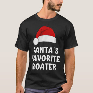 Christmas Santas Favourite Boater Funny Pajama Boa T-Shirt