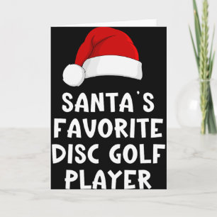 Christmas Santa's Favourite Disc Golf Player Pajam Card