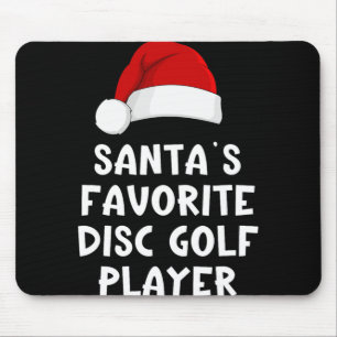 Christmas Santa's Favourite Disc Golf Player Pajam Mouse Pad