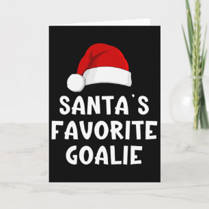 Christmas Santa's Favourite Goalie Goalkeeper Goal Card