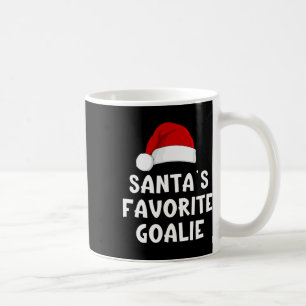 Christmas Santa's Favourite Goalie Goalkeeper Goal Coffee Mug