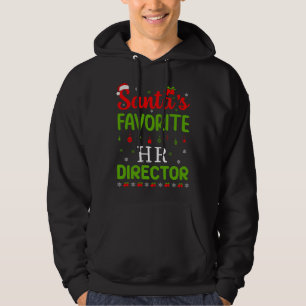 Christmas Santa's Favourite Hr Director Cute Merry Hoodie