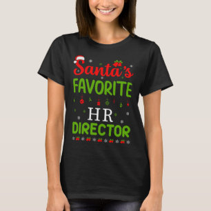 Christmas Santa's Favourite Hr Director Cute Merry T-Shirt