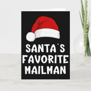 Christmas Santa's Favourite Mailman Funny Xmas Paj Card