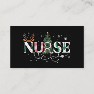 Christmas Santa's Favourite Nurse Xmas Gifts Holid Business Card