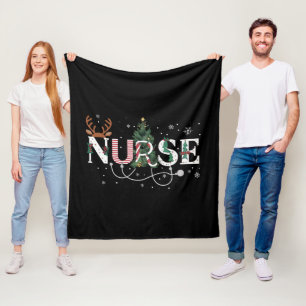 Christmas Santa's Favourite Nurse Xmas Gifts Holid Fleece Blanket