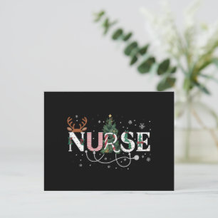 Christmas Santa's Favourite Nurse Xmas Gifts Holid Holiday Postcard