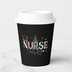Christmas Santa's Favourite Nurse Xmas Gifts Holid Paper Cups