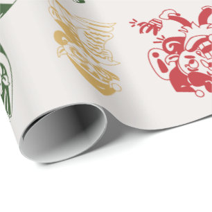 Christmas Santa's Little Helpers Elf Fun Wrapping Paper